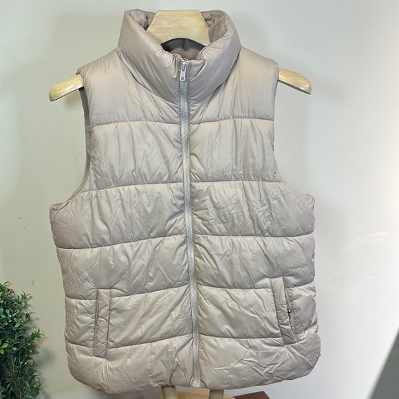 Old Navy Jackets & Blazers - Old Navy Women’s Dusty Pink‎ Quilted Puffer Vest Snap Pocket Full Zip Size L